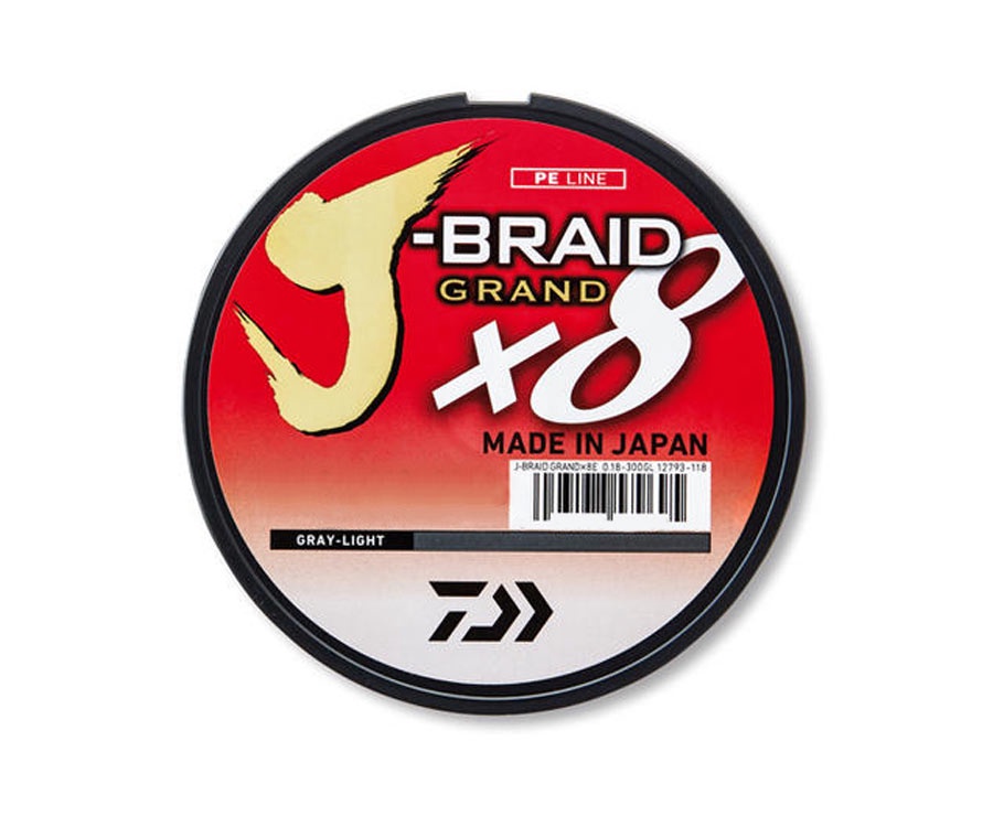 Шнур Daiwa J-Braid Grand x8 Light Grey 135м 0.13мм #1