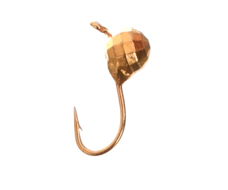 Мормышка вольфрамовая Flagman «Шар с ушком грань» d=2.5 Gold
