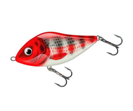 Воблер Salmo Slider SD7F Holo Red Head Stripper