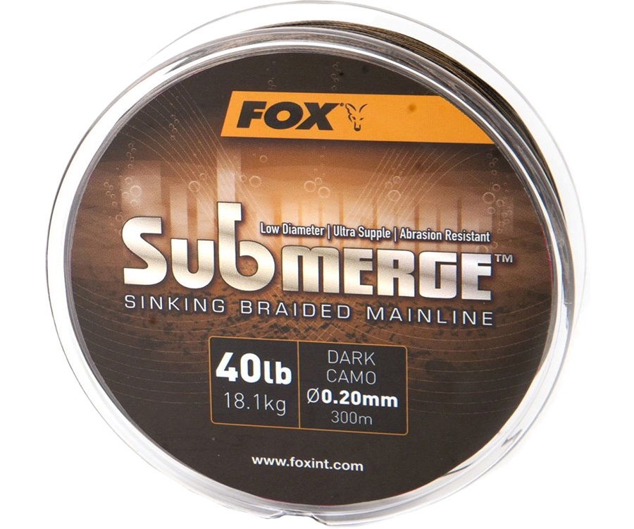 Шнур Fox Submerge Sinking Braided Mainline Dark Camo 0.20мм #1