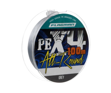 Шнур Flagman All-Round PE X-4 100м 0.12мм Grey