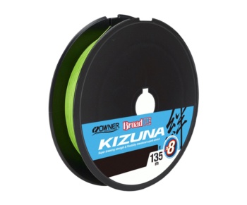 Шнур Owner Kizuna Broad PEx8 135м 0.29мм 22.3кг Chartreuse #1