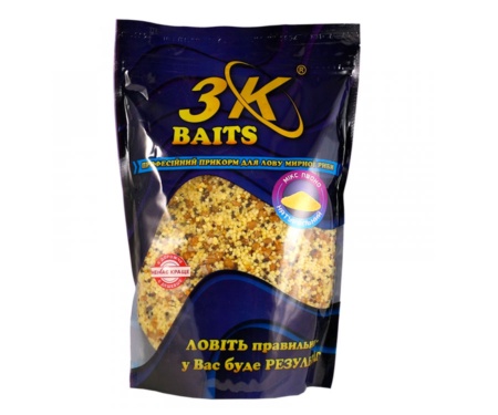 Прикормка 3KBaits Зерновой Микс Пшено (натуральный) 1кг