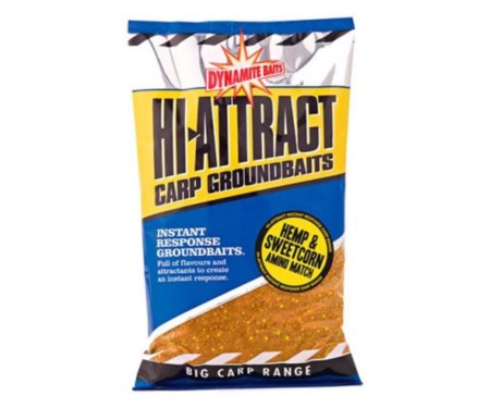 Прикормка Dynamite Baits Hi-Attract Hemp Sweetcorn Amino Match 900г