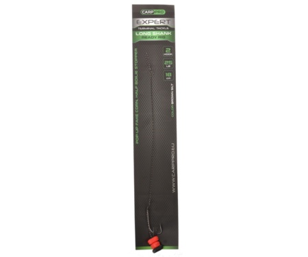 Готовий повідець Carp Pro 15lb з гачком №2 Long Shank Popup Corn, Popup Corn Stop