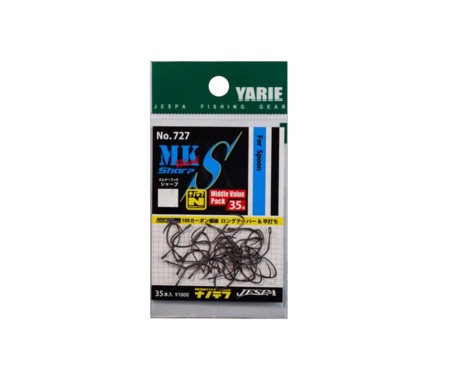 Гачки Yarie 727 MK Hook Sharp #8 nanotef Middle Pack