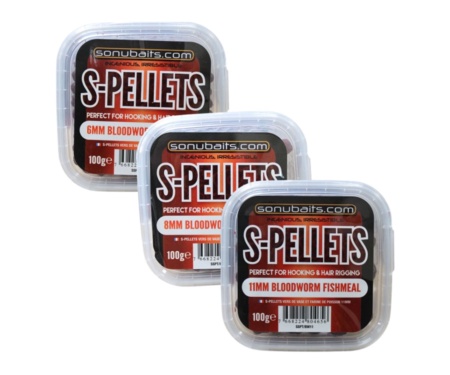 Пелетс Sonubaits Bloodworm Fishmeal S-pellets 8 мм