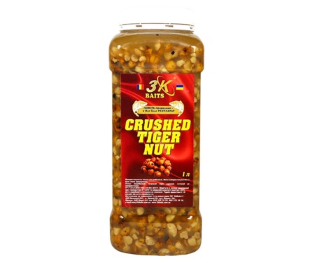 Прикормка 3KBaits Тигровый орех дробленый натуральный 1л
