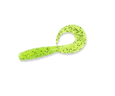 Силікон Fishup Mighty Grub 4.5" #055 Chartreuse/Black