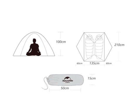 Палатка Naturehike Mongar NH17T007-M 20D
