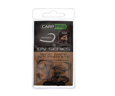 Гачки Carp Pro Black Nickel Wide Gape In-turned Eye №4