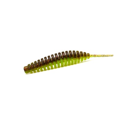 Черв'як Fishup Tanta 3" #203 Green Pumpkin/Flo Chartreuse