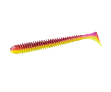Силікон Angry Baits Zander Worm 3.6" LOX Chartreuse UV