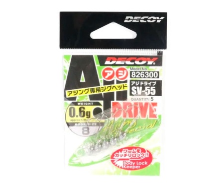 Джиг-головка Decoy SV-55 Aji Drive №8 0.6г