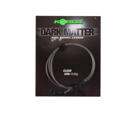 Поводковый материал Korda Dark Matter Ring Swivel Clear 30lb 30см