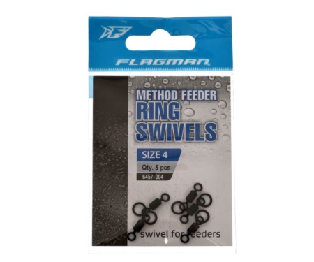 Вертлюжок з кільцем Flagman Flat Feeder Rings Swivels №4