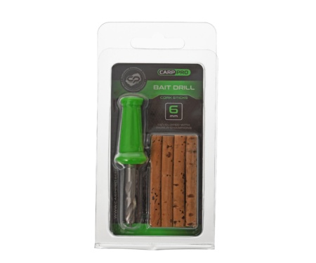 Сверло для бойлов и пробковые стики Carp Pro Bait Drill & Cork Sticks 6мм