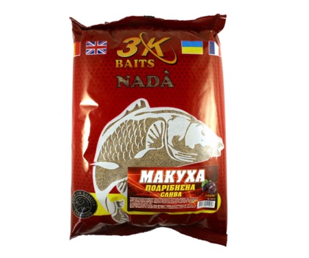 Макуха 3KBaits жареная измельченная слива 1000 г