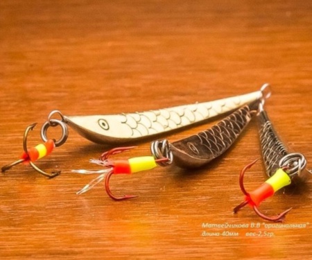 Блешня зимова Winterlures  Трійник 50мм 4.9г Срібло