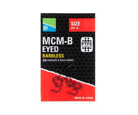 Гачки Preston MCM-B Hooks Eyed Barbless №12