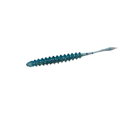 Силікон Big Baits Ribbed Worm 1.8" #203 Aquamarine