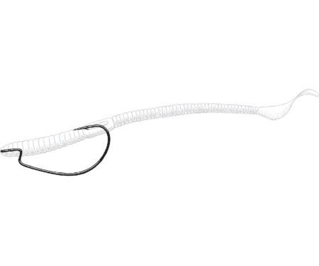 Гачки Owner J-Light Worm Hook 5109 (B-94) №1 Black chrome
