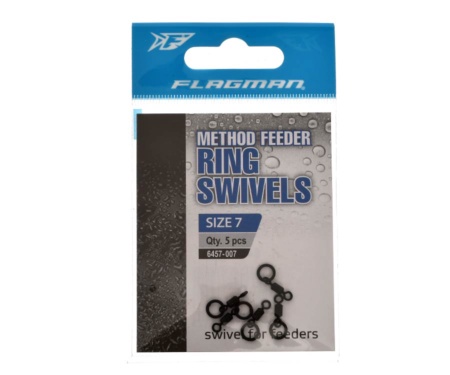 Вертлюжок з кільцем Flagman Flat Feeder Rings Swivels №7