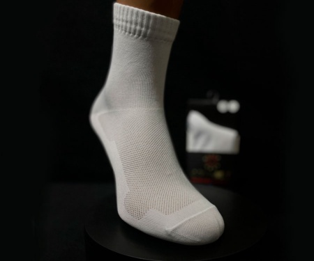 Шкарпетки спортивні Optimist середні 2 пари White 41-43